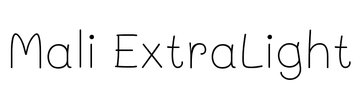 Mali ExtraLight  Free Fonts Download
