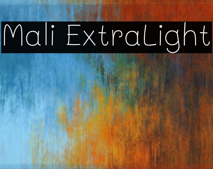 Mali ExtraLight Font examples