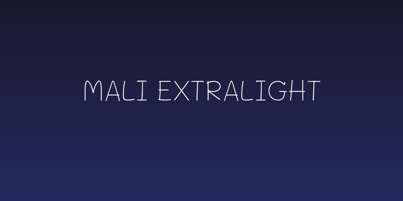 Mali ExtraLight Social Header