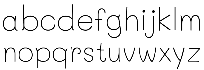 Mali ExtraLight Font LOWERCASE