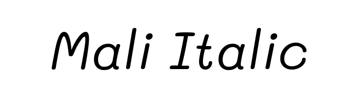 Mali Italic  Descarca Fonturi Gratis