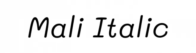 Mali Italic  Fuentes Gratis Descargar