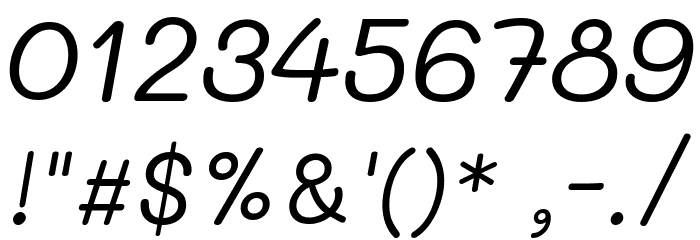 Mali Italic Font OTHER CHARS