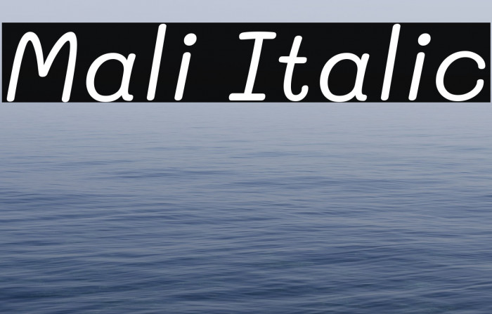 Mali Italic Font examples
