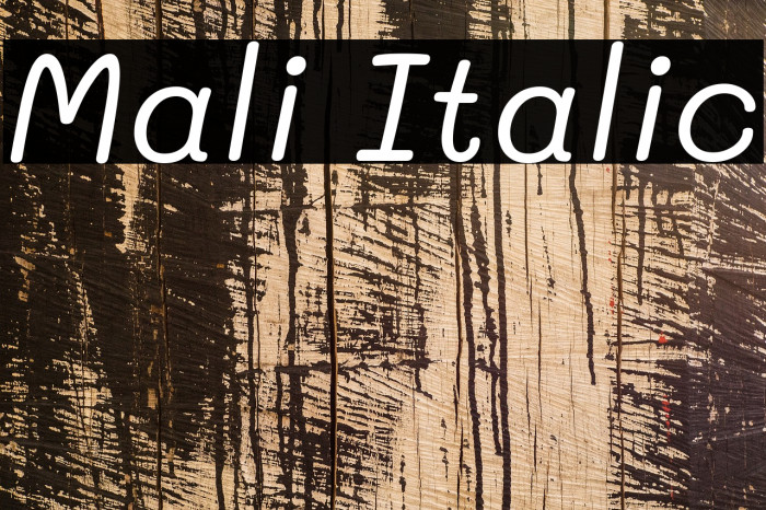 Mali Italic Font examples