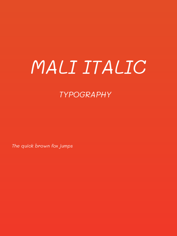 Mali Italic Poster