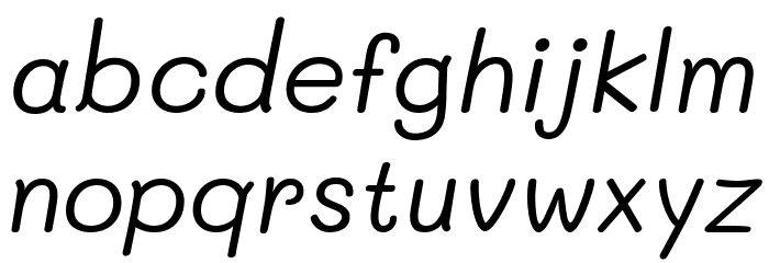 Mali Italic Font LOWERCASE