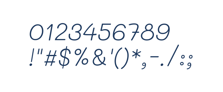 Mali Light Italic Other Characters