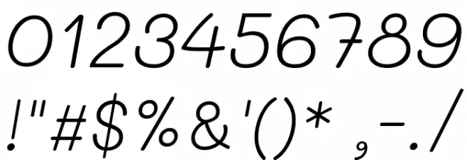 Mali Light Italic Font OTHER CHARS