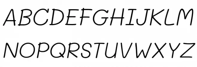 Mali Light Italic 字体 大写