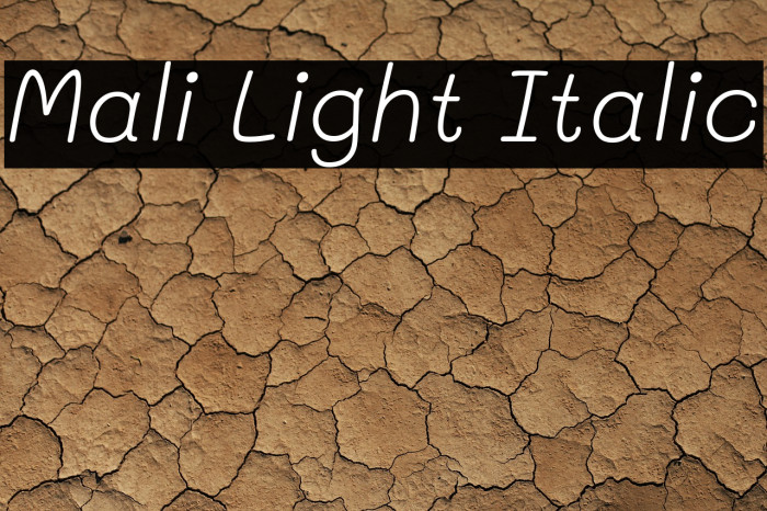 Mali Light Italic Example 1