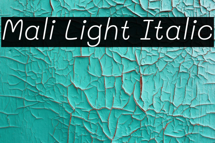 Mali Light Italic Example 2
