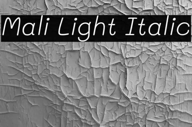 Mali Light Italic Font examples