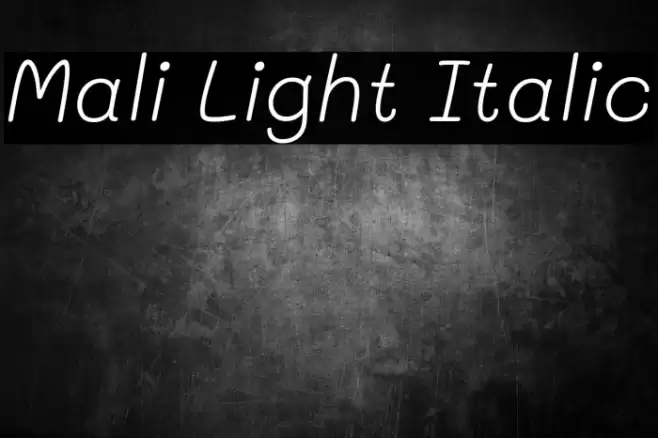 Mali Light Italic Font examples