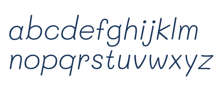 Mali Light Italic Lowercase