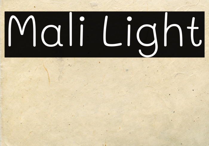 Mali Light Font examples