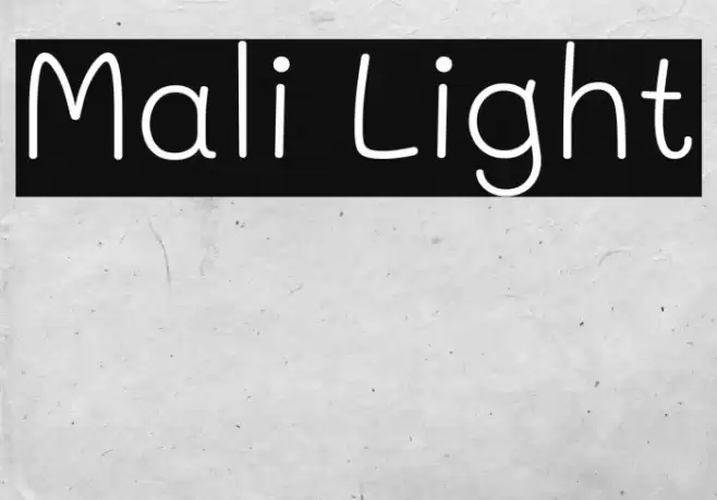 Mali Light Font examples