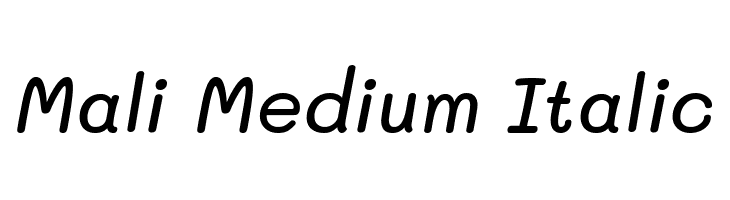 Mali Medium Italic  フリーフォントのダウンロード