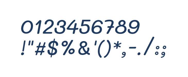 Mali Medium Italic Other Characters