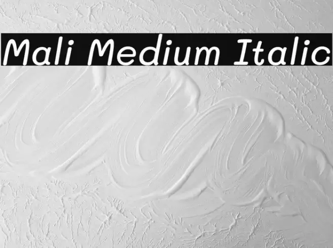 Mali Medium Italic Font examples