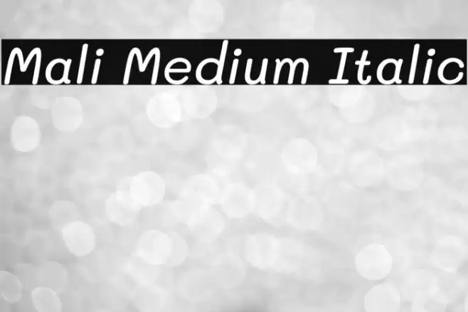 Mali Medium Italic Font examples