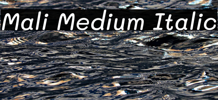 Mali Medium Italic Example 3