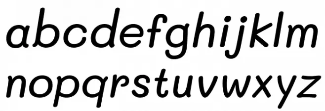 Mali Medium Italic Caratteri MINUSCOLO