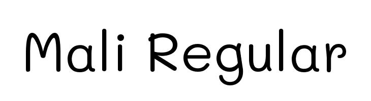 Mali Regular  font caratteri gratis