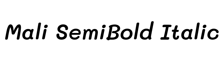 Mali SemiBold Italic  Скачать бесплатные шрифты