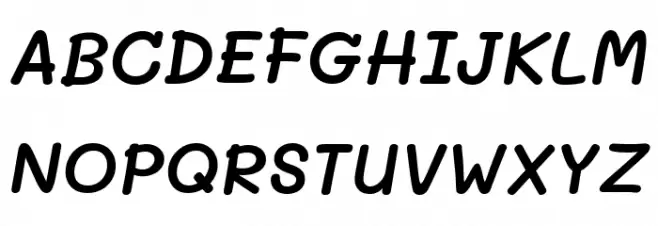 Mali SemiBold Italic Schriftart Groß