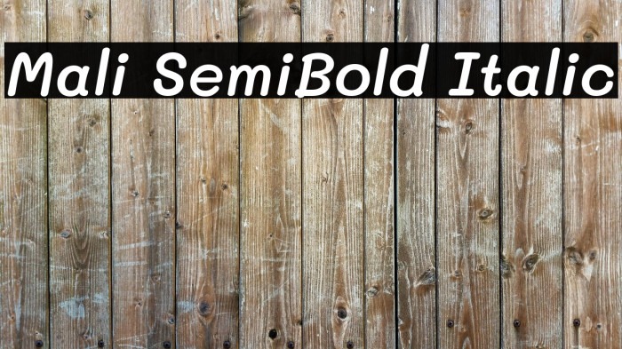 Mali SemiBold Italic Font examples