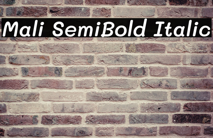 Mali SemiBold Italic Font examples