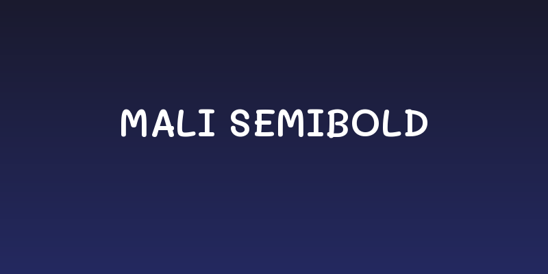Mali SemiBold Social Header