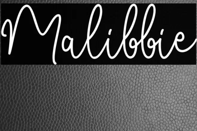 Malibbie Font examples