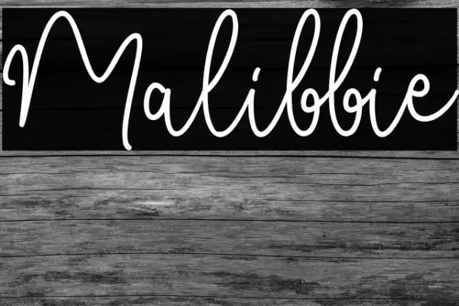 Malibbie Font examples
