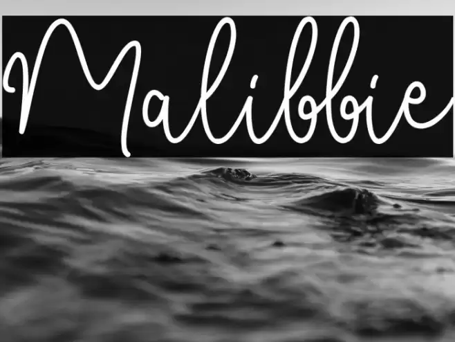 Malibbie Font examples