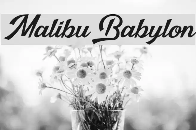 Malibu Babylon Font examples