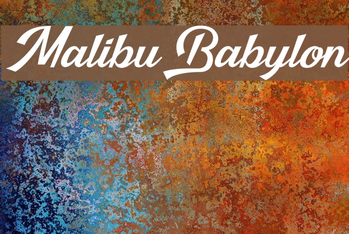 Malibu Babylon Font examples