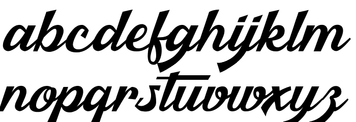 Malibu Babylon Font LOWERCASE