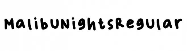 Malibu Nights Regular  नि: शुल्क फ़ॉन्ट्स डाउनलोड