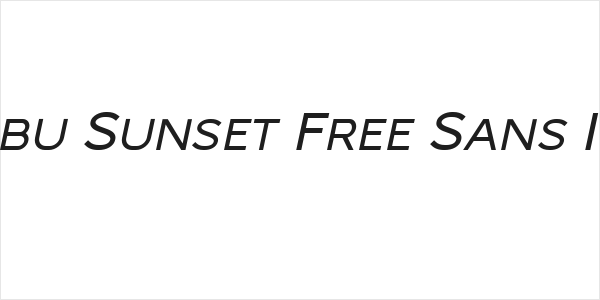 Malibu Sunset Free Sans Italic Logo