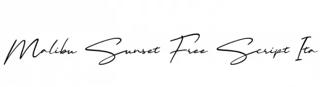 Malibu Sunset Free Script Ita  les polices de caractères gratuit tlcharger