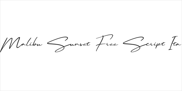 Malibu Sunset Free Script Ita Logo