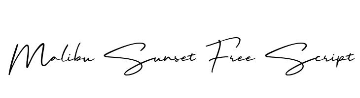 Malibu Sunset Free Script  フリーフォントのダウンロード