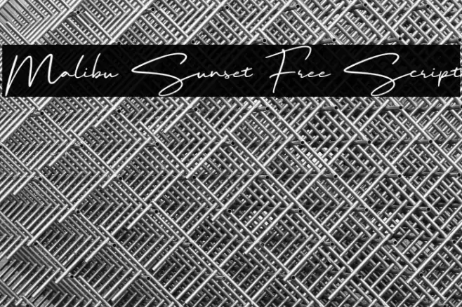 Malibu Sunset Free Script Font examples