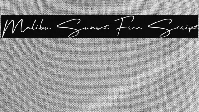 Malibu Sunset Free Script Font examples