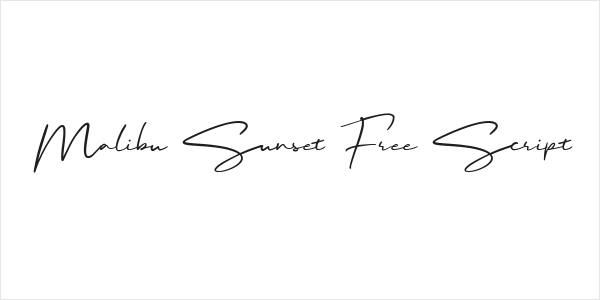 Malibu Sunset Free Script Logo