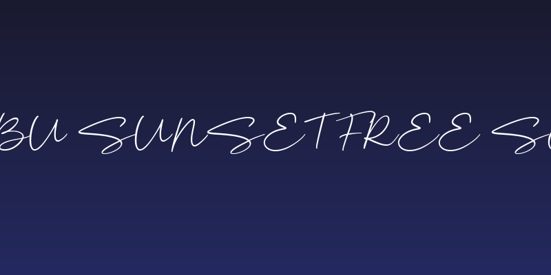 Malibu Sunset Free Script Social Header