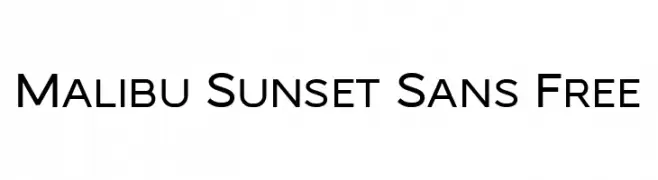 Malibu Sunset Sans Free  Frei Schriftart Herunterladen
