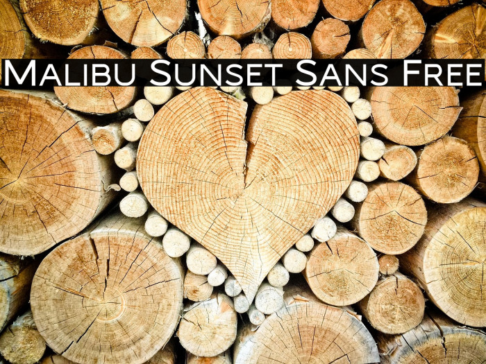 Malibu Sunset Sans Free Example 1